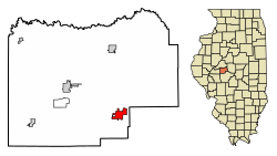 Menard County Illinois Incorporated and Unincorporated areas Athens Highlighted